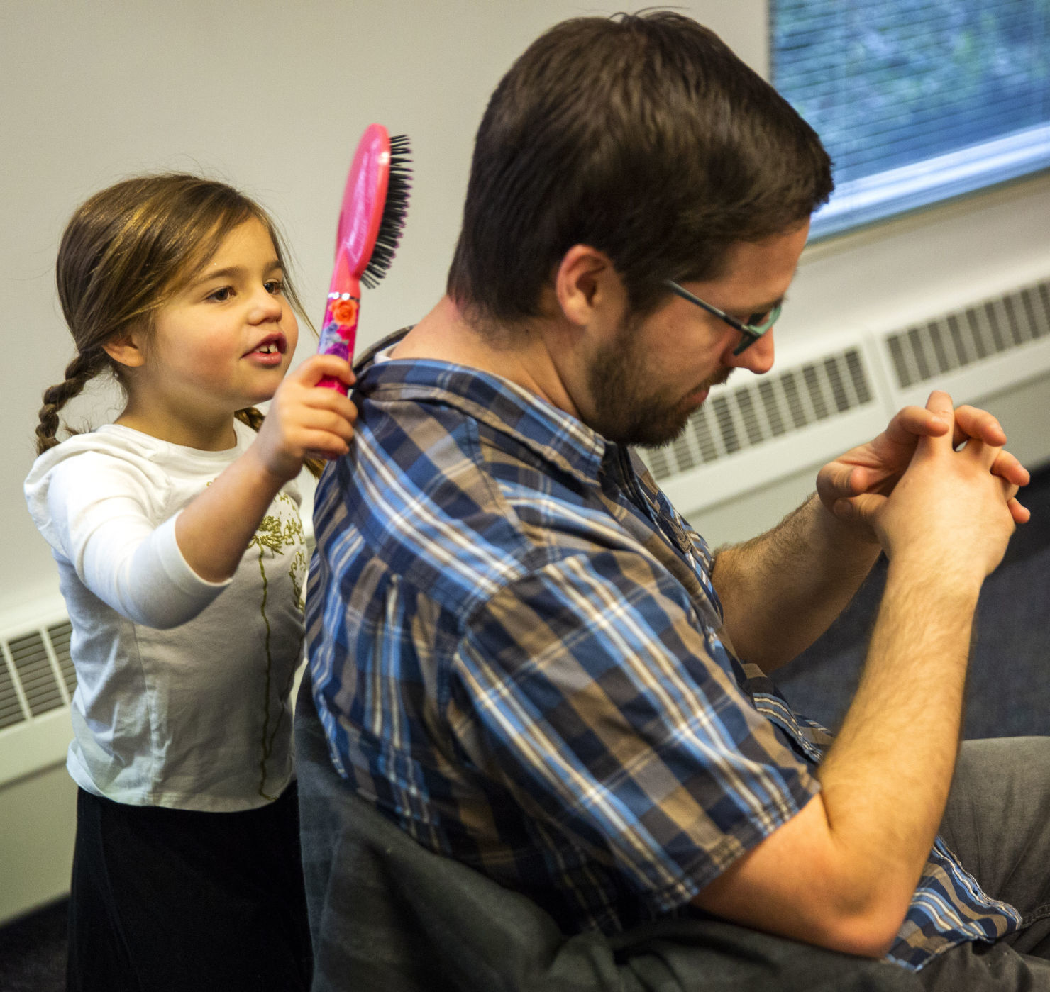 Daddy Daughter Hair Day
